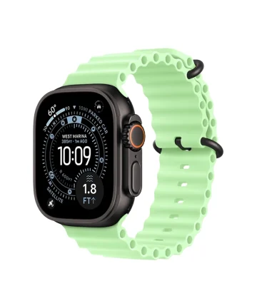 Apple Watch Ultra 3 Black Ocean Band Green