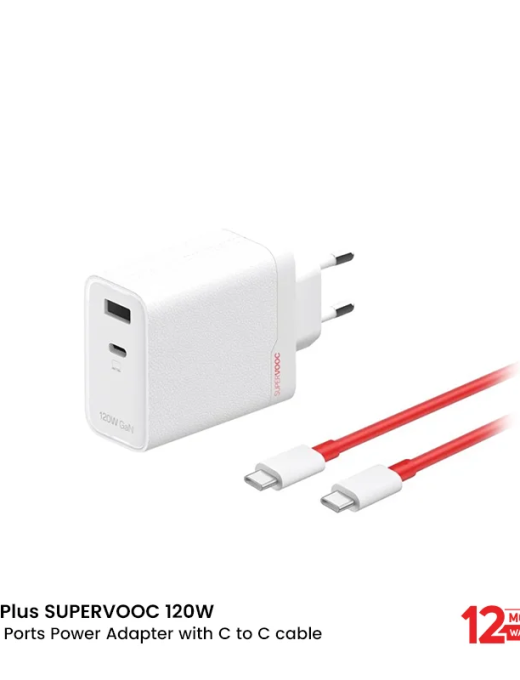 OnePlus SUPERVOOC 120W Dual Ports Power Adapter with C to C cable