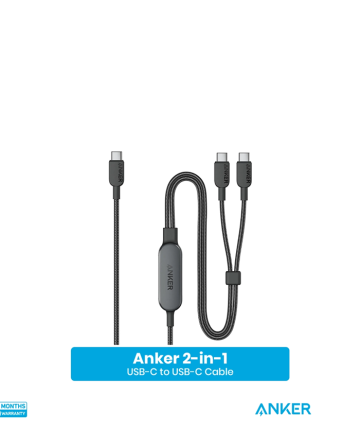 Anker 140W 2-in-1 USB-C to USB-C Cable