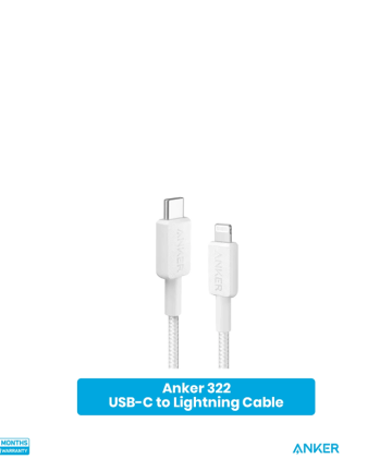 Anker 322 USB-C to Lightning Cable (3ft)